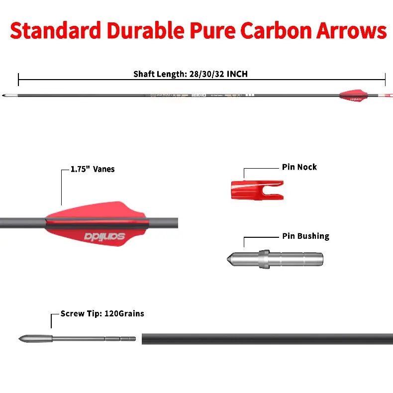 Hero 10 Target Compound Carbon Arrows 12pcs3.webp