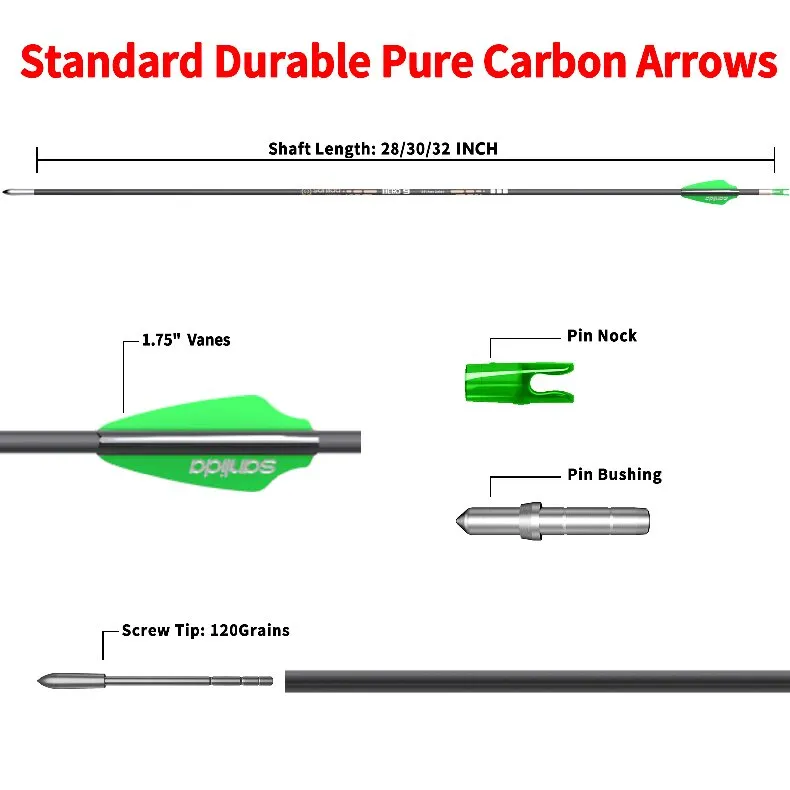 Hero 9 Target Compound Carbon Arrows 12pcs3.webp