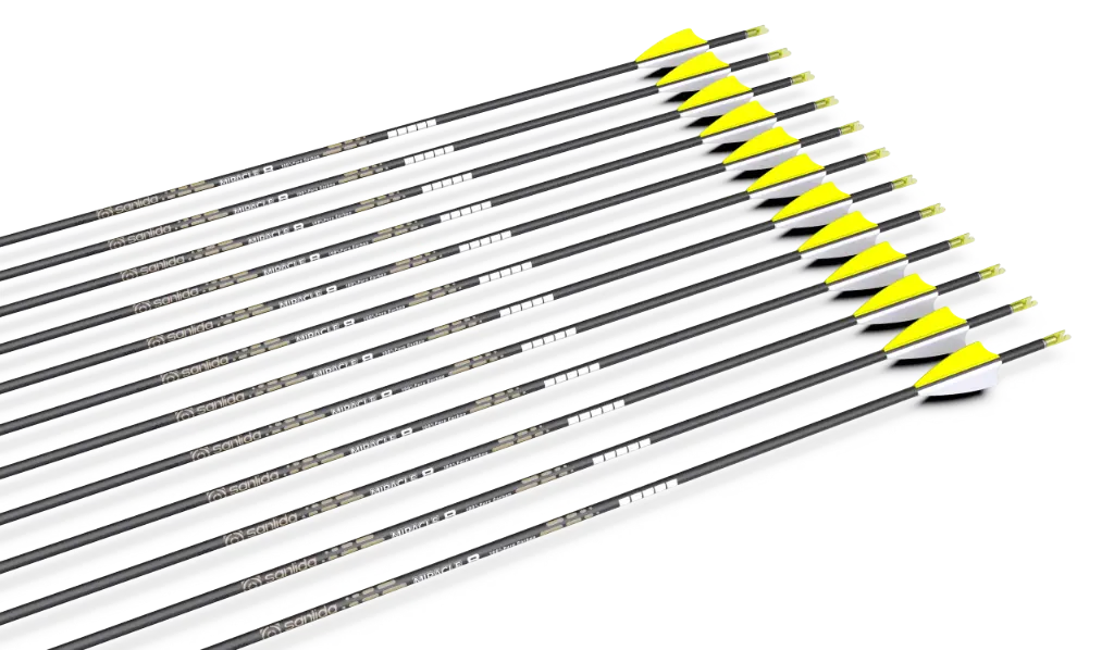 Miracle 8 Target Recurve Carbon Arrows 28" 970