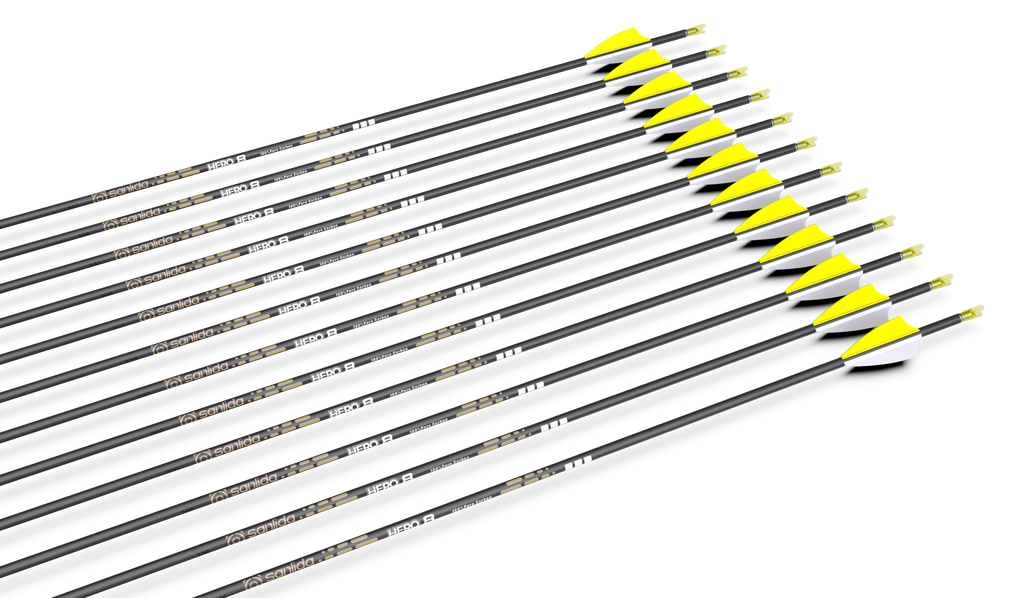 Hero 8 Target Compound Carbon 28" 970 Arrows 12pcs